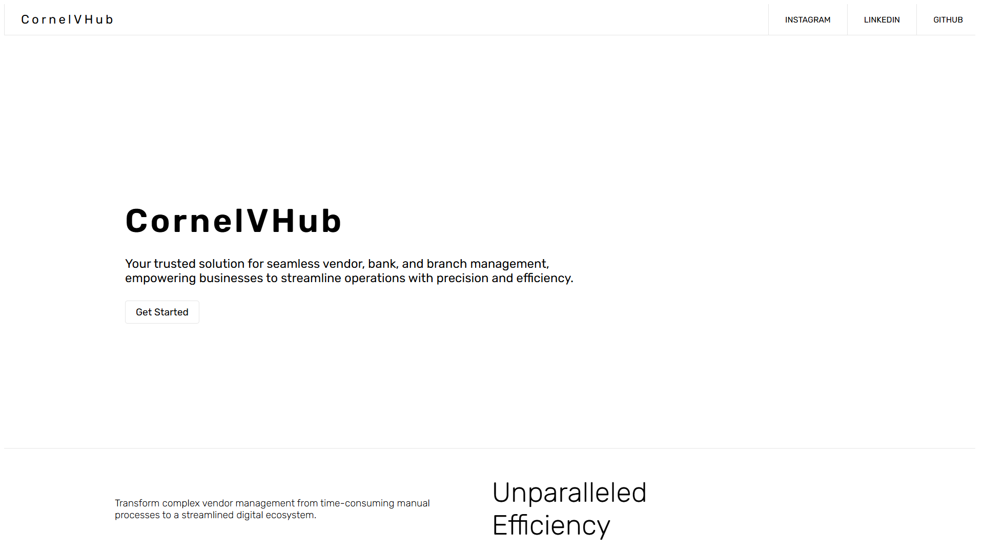 CornelVHub portfolio preview